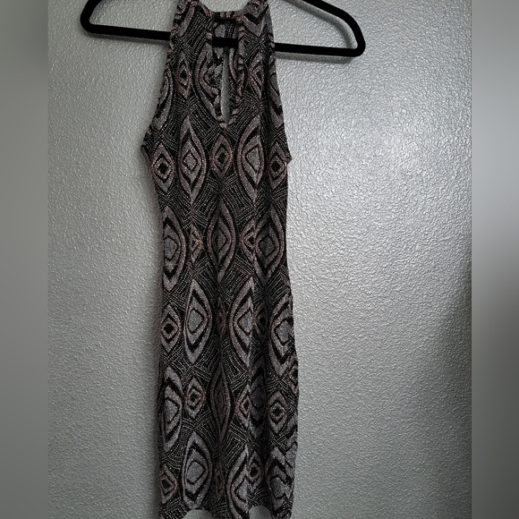 Iris Bodycon Halter Holiday Dress With Sequin Glitter & Cutouts Front & Back - Picture 7 of 8